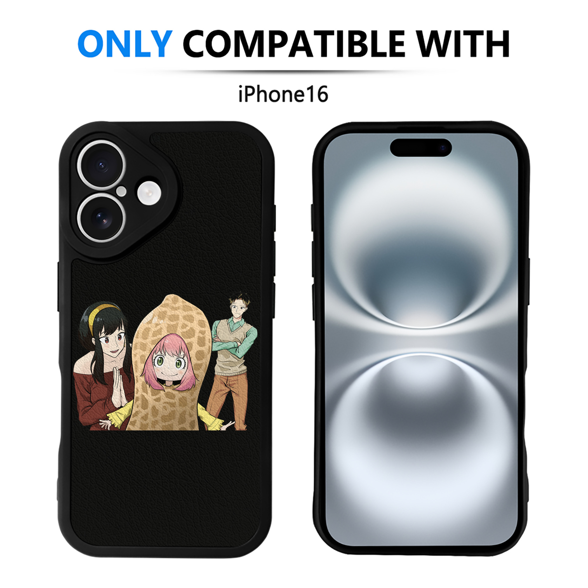 （画像用） SPY×FAMILY间谍家家酒 【iPhone 16シリーズ対応】シリコンスマホケース（レザー調） 材質：シリコン